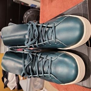 Converse Horween highr, Teal green leather